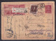 ROMANIA. 1944/Bucuresti, Registered, Uprated PS Card/dbl. Censored. - Lettres 2ème Guerre Mondiale