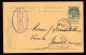 DDFF 597 -  Entier Pellens T2R COUILLET 1913 Vers JUMET (Coupe) - Cachet Privé Sablières Et Carrières De STAVE Et ORET - Briefkaarten 1909-1934