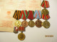 CURIOSITY RUSSIA WW II SET OF MEDALS TO ONE MAN FOR BOTH MILITARY AND LABOUR MERITS , 19-4 - Rusia