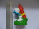 Grande / Grote Figurine Schtroumpf / Smurf Met Raket - Hoogte Ca 10cm Uitgave Peyo 1999 Bip N° 21 - Smurfs