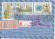 Hungary Registered Air Mail Cover Sent To USA 20-12-1980 Unclaimed And Returned To Sender With A Lot Of Stamps On Front - Briefe U. Dokumente