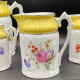 Delcampe - Pots à Lait 1900 Origine Bavaria Lot De 4 Pces  Jaune Noir Thème Floral Faïence Fine #240011 - Bavaria (DEU)