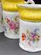 Delcampe - Pots à Lait 1900 Origine Bavaria Lot De 4 Pces  Jaune Noir Thème Floral Faïence Fine #240011 - Bavaria (DEU)