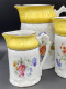 Delcampe - Pots à Lait 1900 Origine Bavaria Lot De 4 Pces  Jaune Noir Thème Floral Faïence Fine #240011 - Bavaria (DEU)