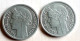 FRANCE ; 2 X 1 FRANC 1948 & 1949 KM 885 A1 Alum MORLON SUPERBE ! - 1 Franc