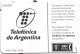 Phonecard - Argentina, Bariloche, Telefónica, N°1070 - Argentina