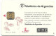 Phonecard - Argentina, Homage, Telefónica, N°1100 - Argentine