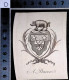 EX LIBRIS A. BACON  L17-F01 XVIII° XIX° SECOLO ARALDICO ARMORIAL - Exlibris