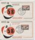 België  4 FDC's Expo 58 - 1958 – Bruxelles (Belgio)