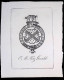 EX LIBRIS Per E.M. FITZ GERALD  L17-F01 XVIII° XIX° SECOLO ARALDICO ARMORIAL - Exlibris