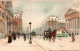 Bruxelles - Cpa Illustrateur F. RANOT - Boulevard Anspach Sous La Neige - Tram Tramway - Attelage - Belgique Belgium - Avenues, Boulevards