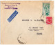 LIBAN Fiscaux Revenue N° 201h (verso) Lettre Par Avion (sticker Rare) / France - 1945 - Liban