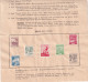 BURMA 1942 JAPANESE OCCUPATION STAMPS AND NOTIFICATION SHEET. - Myanmar (Burma 1948-...)