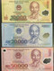 Lot Of 3 Vietnam Viet Nam 10000, 20000, 50000 Dong UNC Polymer Banknote Notes P119-121 - Viêt-Nam