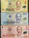 Lot Of 3 Vietnam Viet Nam 10000, 20000, 50000 Dong UNC Polymer Banknote Notes P119-121 - Vietnam