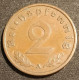 ALLEMAGNE - GERMANY - 2 REICHSPFENNIG 1939 A - Bronze - KM 90 - 5 Reichspfennig