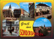 Sondershausen Markt, Springbrunnen, Panorama-Ansicht, Rathaus 1995 - Sondershausen