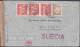 1943. PORTUGALInteresting Censored Cover To Storebro, Sweden With Pair 50 C LUSIADASand 3stri... (Michel 542) - JF542796 - Unused Stamps
