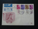 Registered FDC With Tabs Amnishav Israel 1956 - Used Stamps (with Tabs)