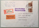 1988 Mi.134 Gute Bedarfs MEF, 300 Pf Hambacher Schloss AR+R Brief Lich Hess 1989  (Bund BRD Germany - Storia Postale