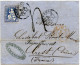 SUISSE - SBK 31  10C SUR LETTRE DE LAUSANNE POUR LA FRANCE INSUFFISANT + TAXE 4, 1863 - Brieven En Documenten