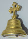 Delcampe - - JOLIE ANCIENNE PETITE CLOCHE BRONZE PRISE DE MAIN CROIX Ongia Ene Gogoa    E - Bells