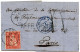 SUISSE - SBK 38  10C SUR LETTRE DE LOCLE POUR PARIS AFFR. INSUFF + TAXE 4, 1869 - Covers & Documents