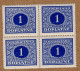 1928 - Doplatní - Definitivní Vydání - č. DL62 - čtyřblok - Deskové Vady - - Unused Stamps