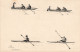 Illustrateur - Marc - Les Sports - Silhouettes - Barque - Rame -  Carte Postale Ancienne - Remo