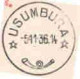 1947 USUMBURA WITH RU 142 STAMP TO HERSTAL (BELGIUM) PAR AIR MAIL LETTER - Enteros Postales