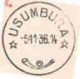 1947 USUMBURA WITH RU 142 STAMP TO HERSTAL (BELGIUM) PAR AIR MAIL LETTER - Postwaardestukken