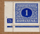 1928 - Doplatní - Definitivní Vydání - č. DL62 - Deskové číslo - Unused Stamps