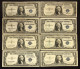 Usa U.s.a. Stati Uniti 1935 A C D E + 1957 + A B F $1 DOLLAR BILL UNITED STATES LEGAL TENDER NOTE Blue Seal  LOTTO.620 - Certificats D'Argent (1878-1923)
