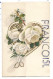 Télégramme De Bonheur. Roses Blanches Et Alliances - Boda