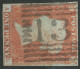 QV 1 D Redbrown Unplated (AL) 4 Margins, Scottish Numeral „131“, VARIETY/ERROR: Displaced Position Of „L“, R! - Oblitérés