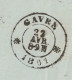 TP 11 S/LAC Maison Janssens Obl. 8 Barres + BXL 21/4/61 > Notaire Synghem C. D'arrivée Gavre 22/4/1861 Distribution - Postmarks - Lines: Perceptions