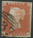 GB QV 1 D Redbrown Plate 29 (BF) 4 Margins, Superb Used, VARIETY Double Letter „B“ (SG Special Vol.1 BS18 Cat. SG 2020 - Gebraucht