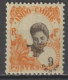INDOCHINE - 1922 - YVERT N° 108a  VARIETE CENTRE DEPLACE ! - COTE = 60 EUR - Ungebraucht