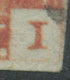 GB QV 1 D Redbrown Unplated (BI) 4 Margins, FU With Scottish Numeral „13?“,  VARIETY/ERROR: Frameline Under „I“ Almost M - Usati