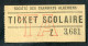 Rare Ticket Tramway Alger Scolaire "Sté Des Tramways Algériens" Billet Tram Algérie - Mondo