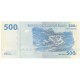 Billet, Congo Democratic Republic, 500 Francs, 2002, 2002-01-04, NEUF - República Democrática Del Congo & Zaire