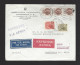Italy Multifranked Express Special Delivery Airmail 1973 Cover To US Backstamp - Correo Urgente/neumático