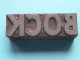 Stempel RECLAME " BOCK " Cachet PUBLICITAIRE ( Zie/voir SCANS Voor Detail ) +/- 7 X 2 Cm. ( Metaal Op Hout ) ! - Alcolici