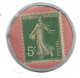 Timbre Monnaie Savon Dentifrice De  BOTOT 5 Centimes Vert Plat 5 N0167 - Zonder Classificatie