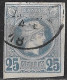 GREECE 1886-1888 Small Hermes Head Belgian Print Scarce 25 L Blue Quadrille Background Vl. 81 B - Usados