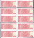 Kuba - Cuba 10 Stück á 3 Pesos 2004 Dealer Lot Pick 127a UNC (1)   (89189 - Other - America
