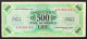 500 AM LIRE SERIE BILINGUE A....A 1943 R2 RR Bb LOTTO 3447 - Allied Occupation WWII