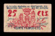 España Spain Billete Local Játiva Xativa 25 Céntimos 1937 Bc/Mbc F/Vf - Otros & Sin Clasificación