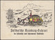 Schmuck-Brief Postkutsche Duisburg-Ruhrort Historische & Sehenswerte Gaststätte - Kutschen