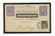 !!! PSEUDO ENTIER POSTAL COMMEMO LYON 1894 ET LIVADIA 1894, A L'EFFIGIE DU TSAR - Pseudo-interi Di Produzione Privata